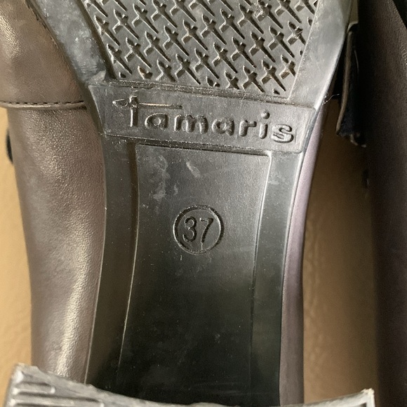TAMARIS Loafers 2 in Heel Navy Blue Size 37 (6.5/7) - Picture 8 of 13